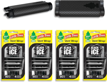 LITTLE TREES Car Air Freshener | Vent Wrap Provides Long Lasting Scent, Invisibly Fresh | New Car Scent, 16 Air Fresheners