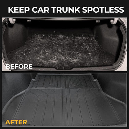 Floor Mats for Kia K5 2021-2026/Hyundai Sonata Gas 2020-2026, All Weather Floor Mats Trunk Cargo Liner Accessories, Full Coverage Set (Fit FWD Models)