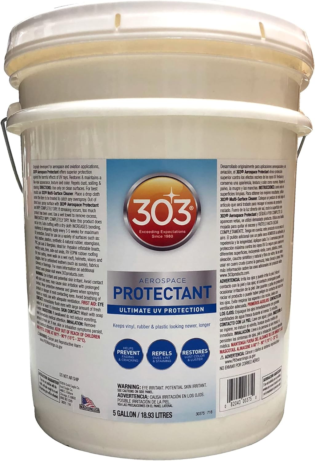 303 Products Aerospace Protectant Spray, UV Protection for Outdoor Surfaces – Protects Vinyl, Plastic & Rubber, Repels Dust & Dirt, Matte Finish, 10 oz