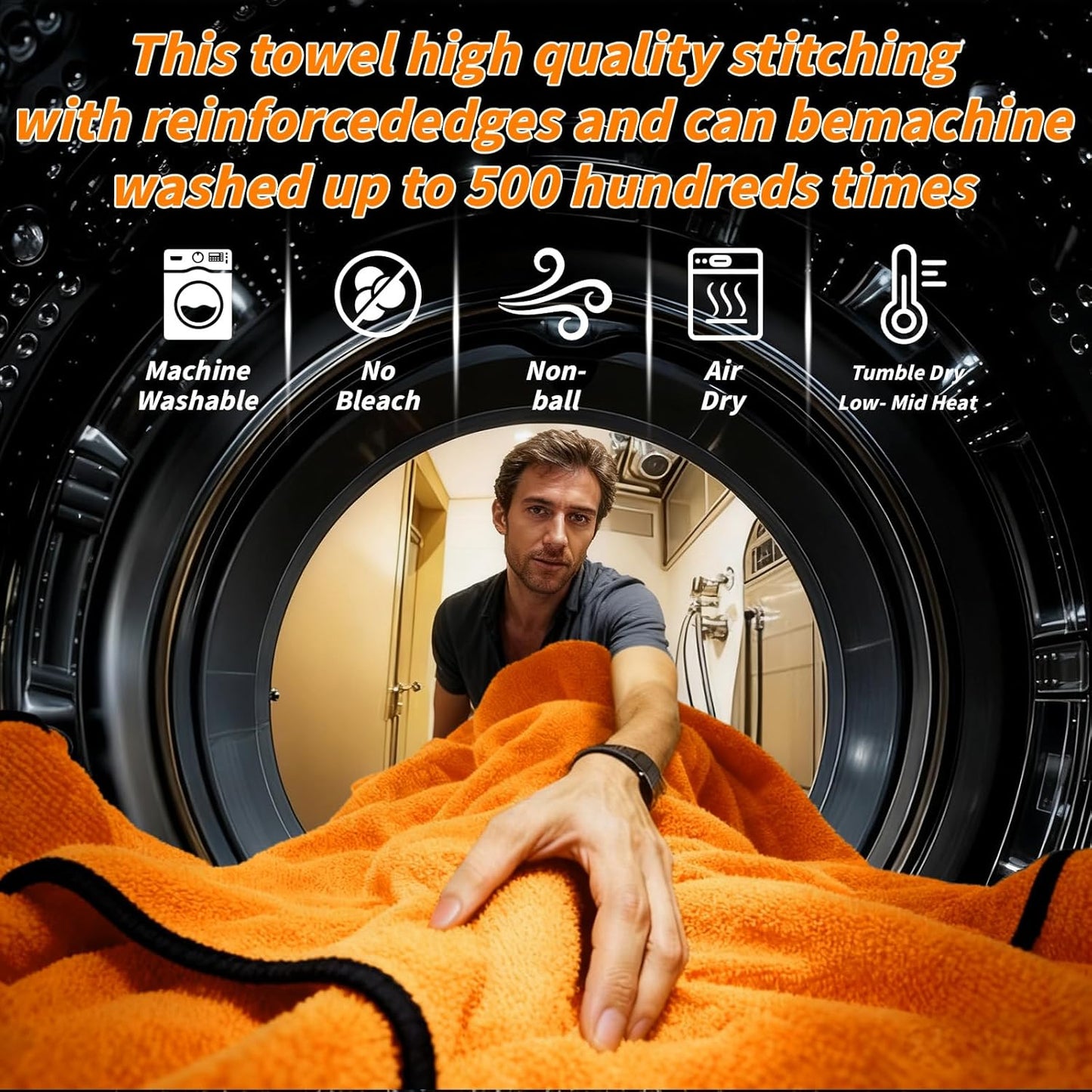 6PCS Microfiber Towels for Cars 36x25 Inch Microfiber Cleaning Cloths Bulk Soft Car Detailng Towel Cloths 450 GSM Detailing Buffing Quick Drying Towel Polishing Waxing Auto Detailing Towel Cloth