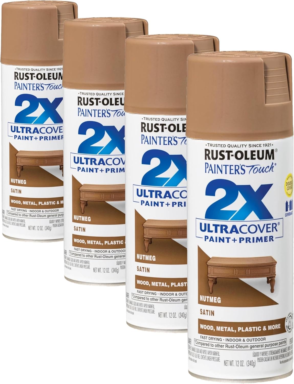 Rust-Oleum 334029 Painter's Touch 2X Ultra Cover Spray Paint, 12 oz, Gloss Clear - Colors A