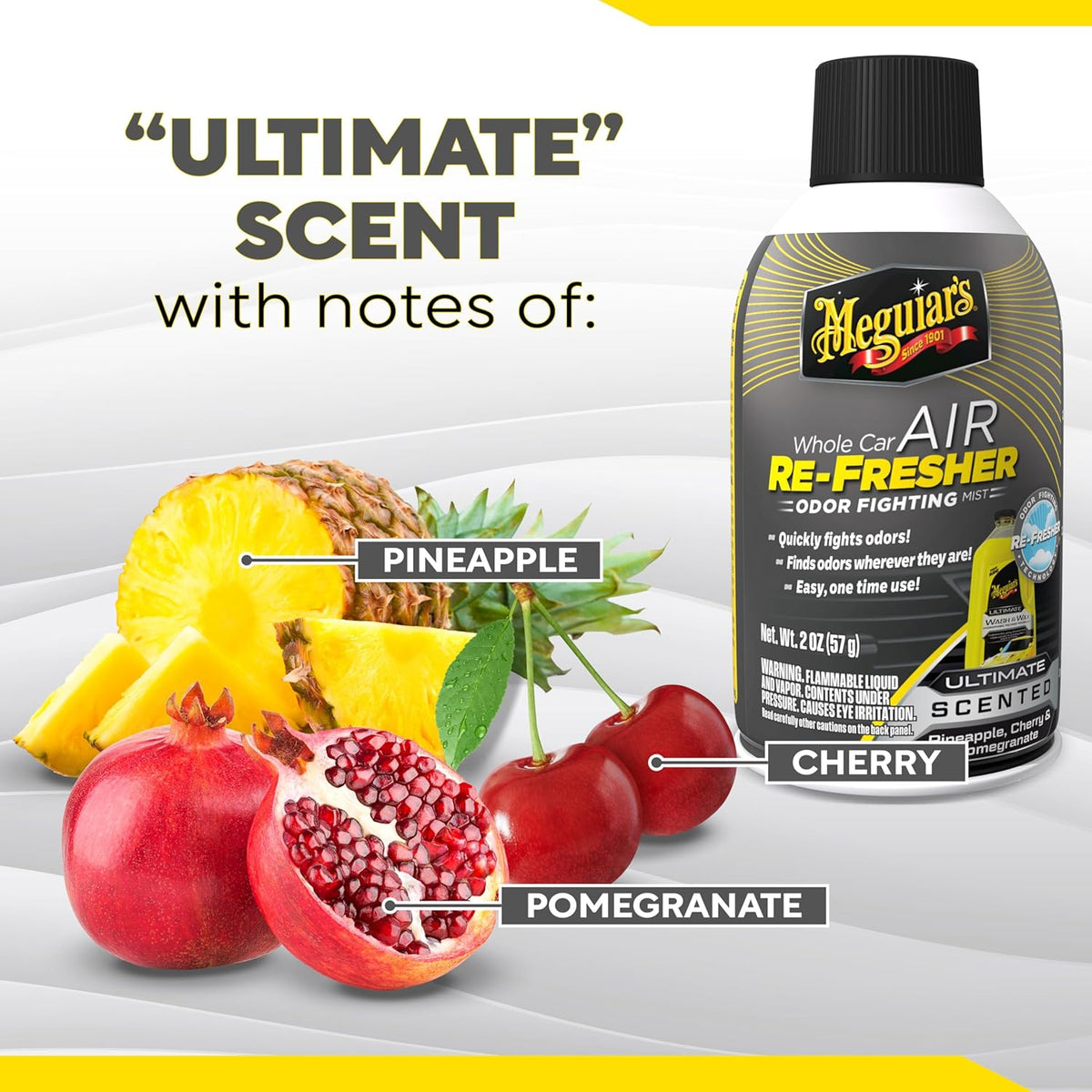 Meguiar’s Whole Car Air Refresher Odor Eliminator, Summer Breeze, 2 Oz— Car Air Freshener For Commuters, Detailers; Mist Refreshes Cabin For Sedan, Suv, Truck, Van