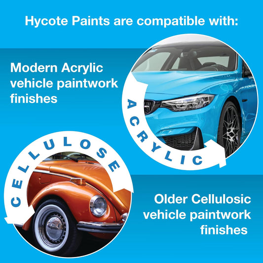 Hycote Black Spray Paint, Gloss Black, 13.5 Oz - Fast Drying, UV & Weather Resistant, Acrylic Formula for Superior Protection – For Automotive & DIY Use, 400ml