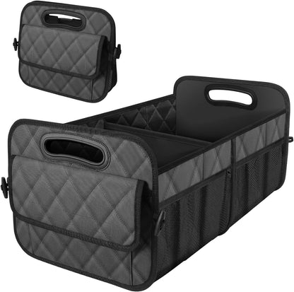 Deosk Car Trunk Organizer for SUV, Car Organizers and Storage with Reinforced Handles, Car Accessories for Women/Men 50LWaterproof Polyester Trunk Organizer, Black