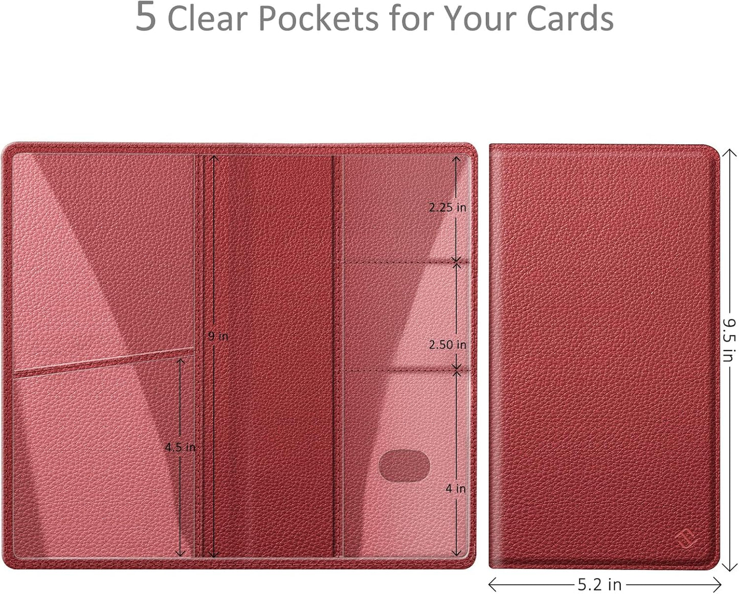 FINPAC Car Registration and Insurance Card Holder, Vehicle Glove Box Card Organizer Wallet Automobile Accessories for License