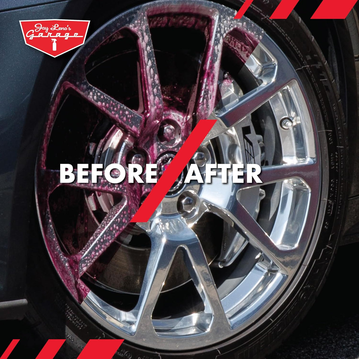 Jay Leno's Garage Wheel Cleaner Spray – Brake Cleaner and Heavy Duty Brake Dust Remover that Works as a Rim Cleaner, Leaving Wheels, Rims, Brake Pads & Rotors Spotless for a Showroom-Quality Finish