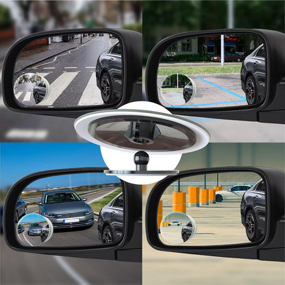 BFXM Blind Spot Mirrors 2 Pack, Car Accessories Frameless Side Mirror Blindspot Convex HD Glass, Side View Mirror Blindspot with Wide Angle Adjustable Stick for Car SUV and Trucks