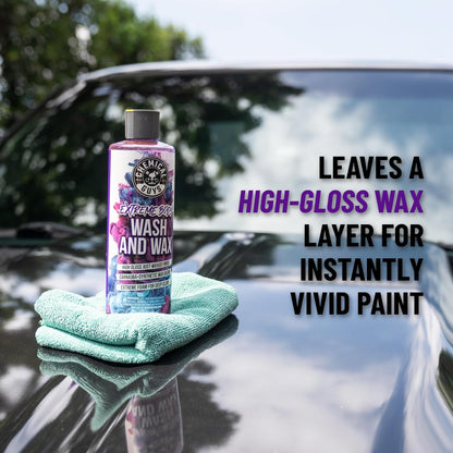 Chemical Guys Extreme Bodywash & Wax Foaming Car Wash Soap - Soap for Foam Cannons, Foam Guns, or Bucket Washes for Cars, Trucks, Motorcycles, RVs, and More, Grape Scent - 128 oz (1 Gallon)