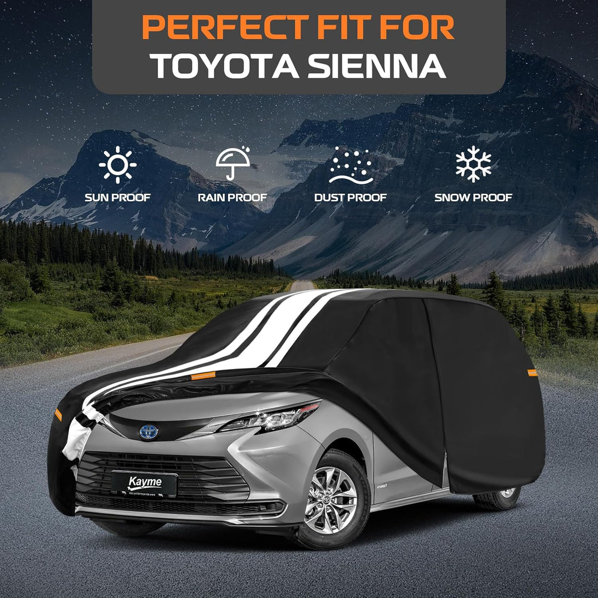Kayme Heavy Duty Car Cover Custom Fit for BMW 3 Series 320i 325i 328i 330i 335i (1982-2026), Outdoor Full Exterior Cover with Tape and Towel, Rain Snow Sun UV Protection. - Colors B