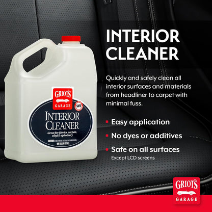 Griot's Garage Interior Cleaner Spray for Car Seats, Carpet, Upholstery Fabric, Floor Mat, Vinyl, Dashboard, Ideal for Truck, SUV, RV, Boat, and More, 10956, 22 Fl Oz