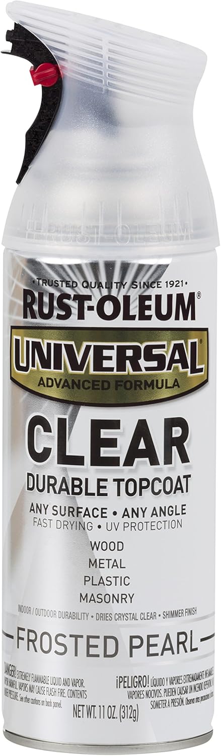 Rust-Oleum 302151 Universal All Surface Clear Topcoat Spray, 11 oz, Dead Flat Clear - Colors A