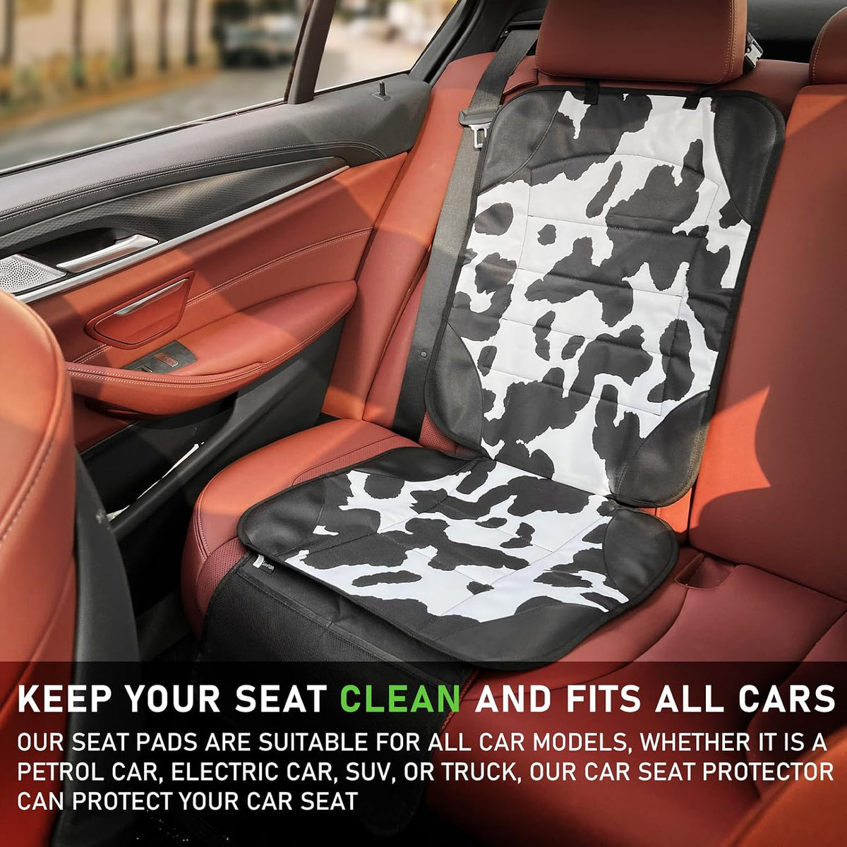Siivton Car Seat Protector for Child Car Seat,Waterproof Car Seat Cover for Leather and Fabric Seats, 2 Mesh Pockets, Non-Slip Bottom,Thick Padding Cushion