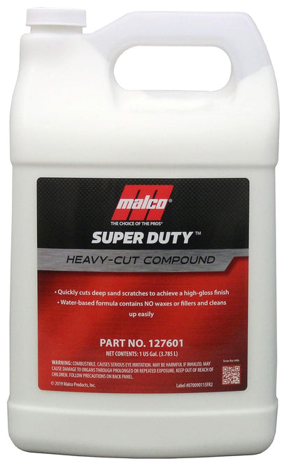 Malco Super Duty Heavy Cut Compound - Professional Cutting, Polishing and Finishing Compound/for Auto Paint Correction, Detailing and Buffing / 32 oz. (127632)