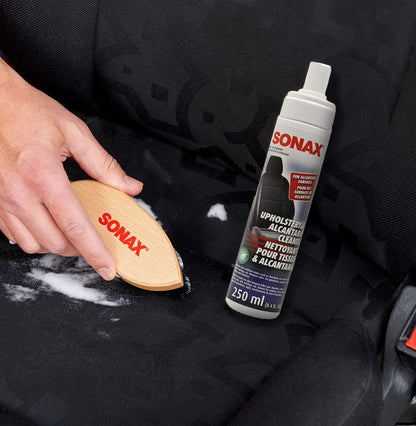 SONAX Upholstery & Alcantara Cleaner Foam | Interior Cleaner for Synthetic Suede, Fabric Seats, Carpet, Door Panels, Headliners & Trim | Removes Dirt, Oils, Stains & Grime Build-Up | 8.45 oz | 250 ml