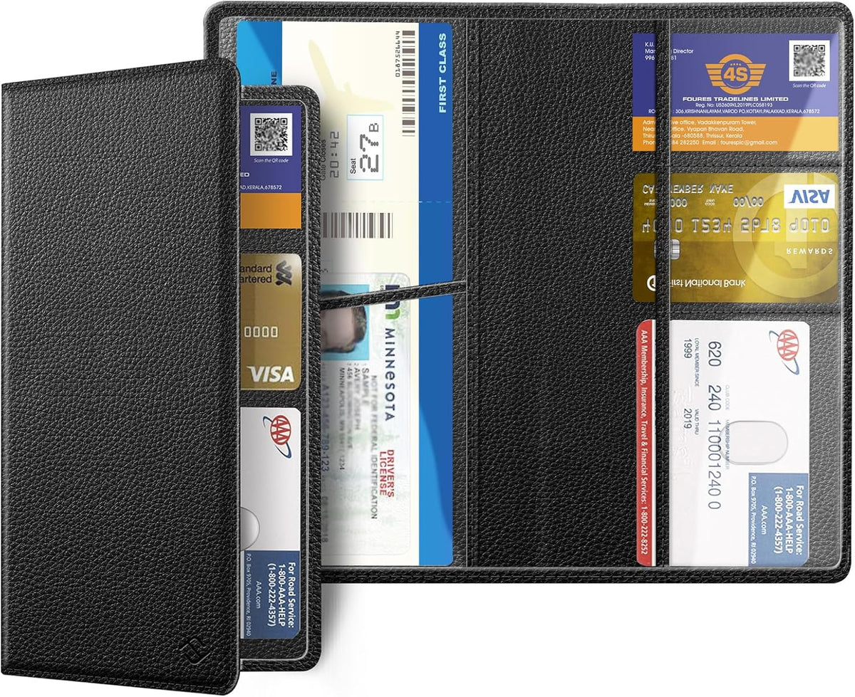 FINPAC Car Registration and Insurance Card Holder, Vehicle Glove Box Card Organizer Wallet Automobile Accessories for License