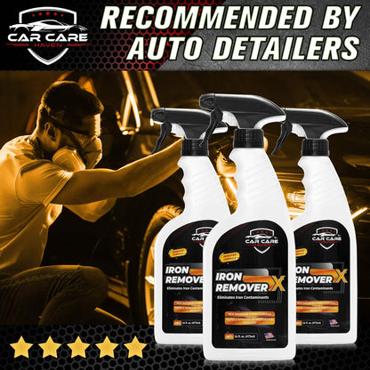Car Care Iron Remover X, Car Detailing Iron Rust Remover-Wheel, Paint, Ceramic-Cleaner-Car Cleaner Exterior Care Products, Colorless Rim Cleaner, Decal Remover-Use Before Clay Bar (128 Fl Oz Gallon)