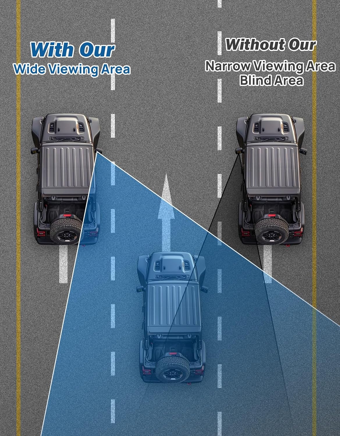 JOYTUTUS Blind Spot Mirror 2 Pack HD Frameless Convex Glass for Wide Angle View and Safer Lane Changing Compatible with Cars SUVs Trucks RVs Easy Stick On & Long Lasting Durability