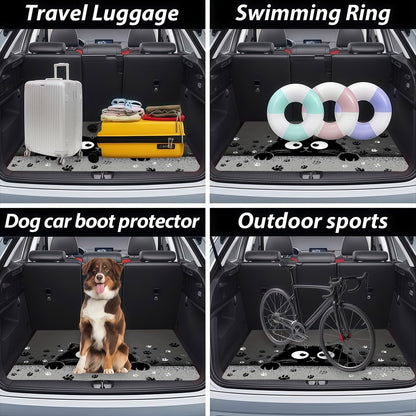 Universal Car Trunk Mat 29" x 39",Purple Colorful Flowers All Weather Trunk Protection Cargo Liner, Durable Cargo Mat Rear Trunk Liner,Stylish Vehicle Interior Accessories Suitable for Most Car Models