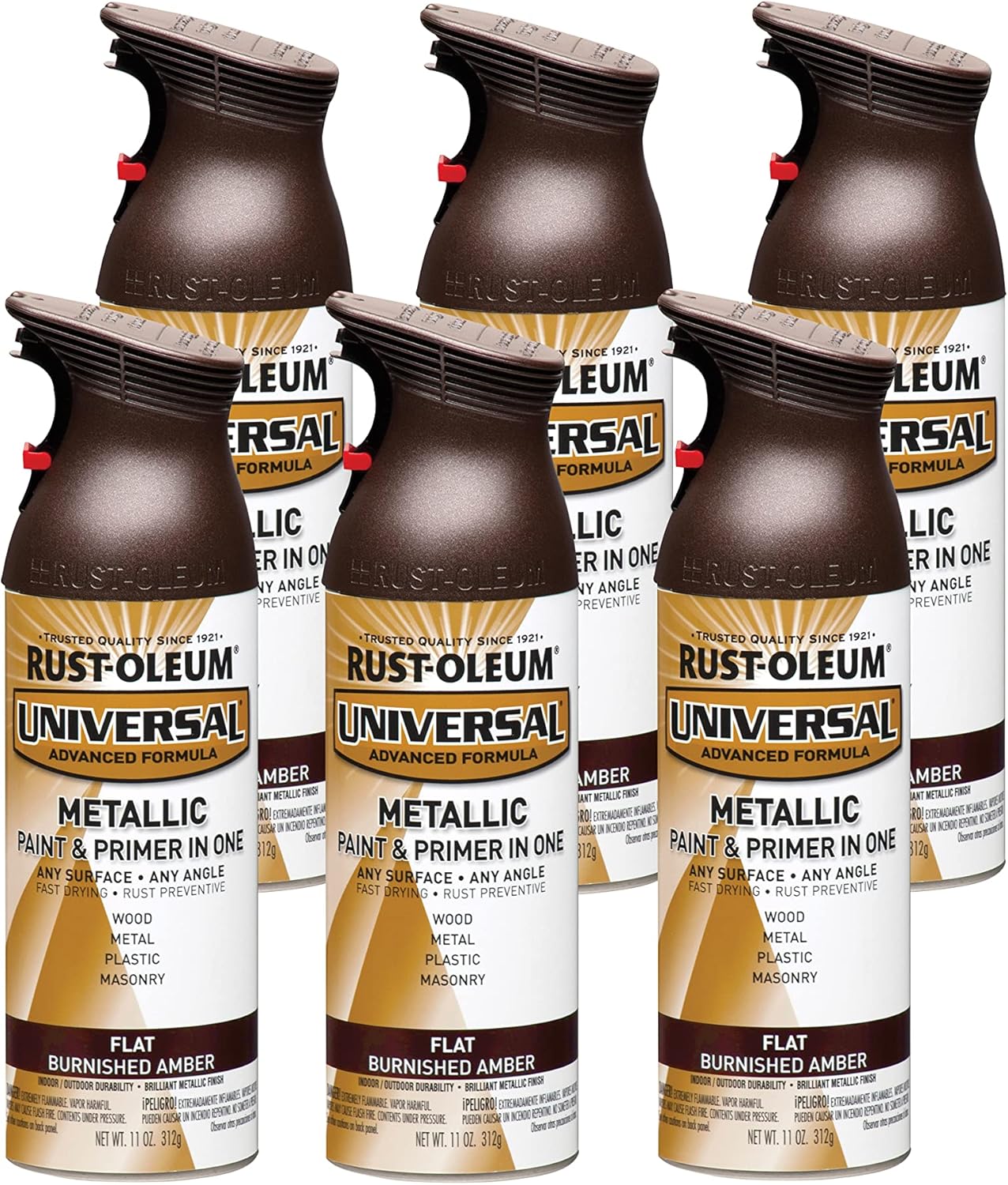 Rust-Oleum 302151 Universal All Surface Clear Topcoat Spray, 11 oz, Dead Flat Clear - Colors A
