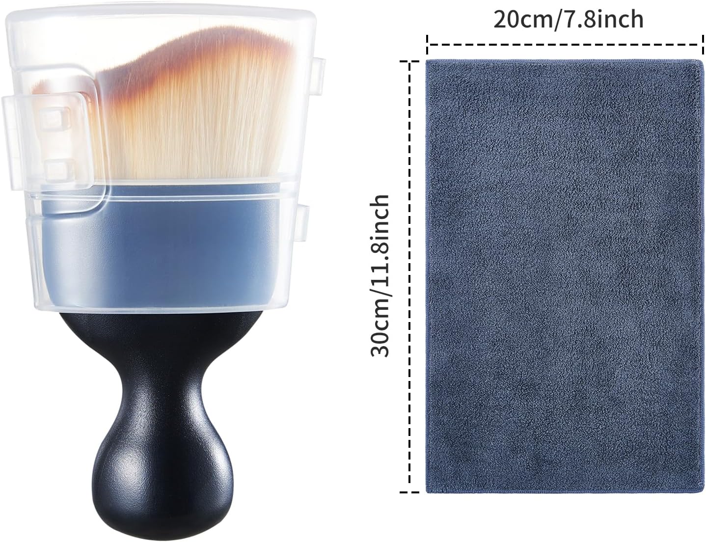 Car Interior and Exterior Soft bristles Detail dust Automotive Brush dusting Brush Dashboard Cleaning Brush Home Office Computer Keyboard dusting Tools+ Double-Sided Suede Cleaning Towel