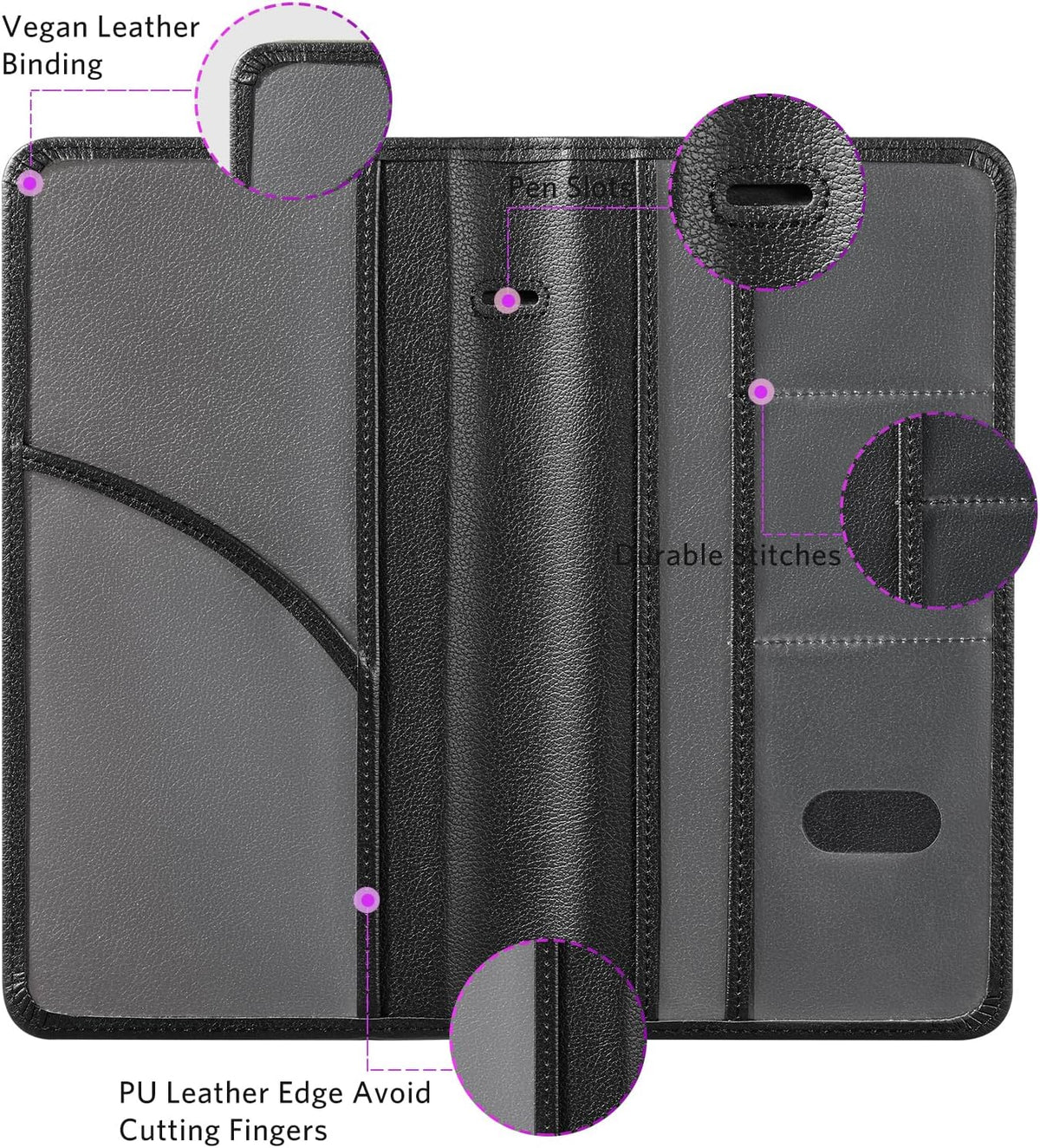 CoBak Car Registration and Insurance Holder - Vehicle Glove Box Car Organizer,Auto Truck Comparment Accessories Case with Magnetic Closure for Driver License,Cards - Colors A