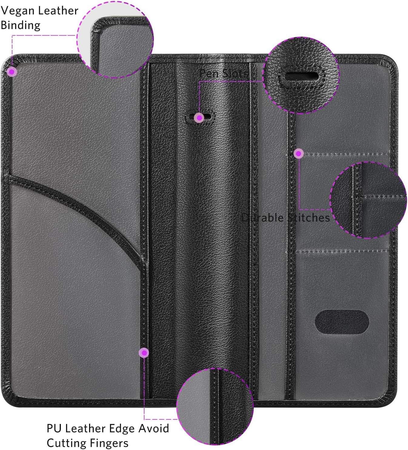 CoBak Car Registration and Insurance Holder - Vehicle Glove Box Car Organizer,Auto Truck Comparment Accessories Case with Magnetic Closure for Driver License,Cards - Colors A