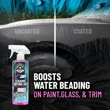 Chemical Guys HydroDry, Ceramic Drying Aid - 16 oz Quick Detail Spray Enhances Shine and Protection After Wash, Safe for Cars, Trucks, SUVs, Motorcycles, and RVs - Hydrophobic Gloss Booster