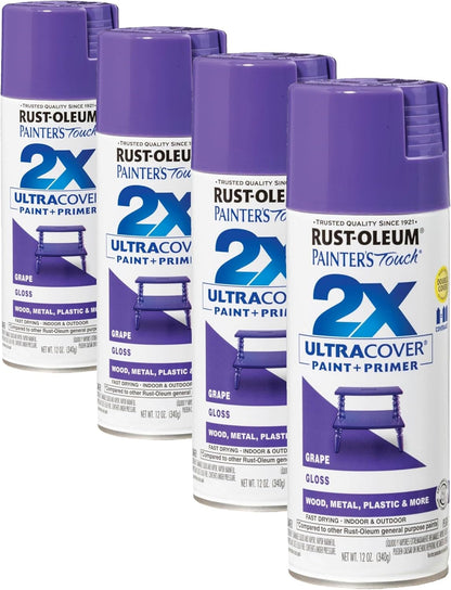 Rust-Oleum 334029 Painter's Touch 2X Ultra Cover Spray Paint, 12 oz, Gloss Clear - Colors C