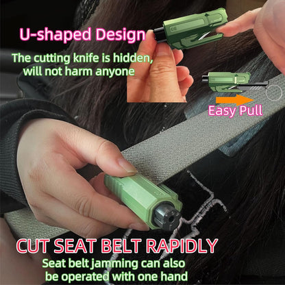 Window Breaker and Seatbelt Cutter Keychain,2 in 1 Car Safety Hammer Glass Break Under Water,Emergency Window Punch Escape Tool for Vehicle (3, redgreenorange)