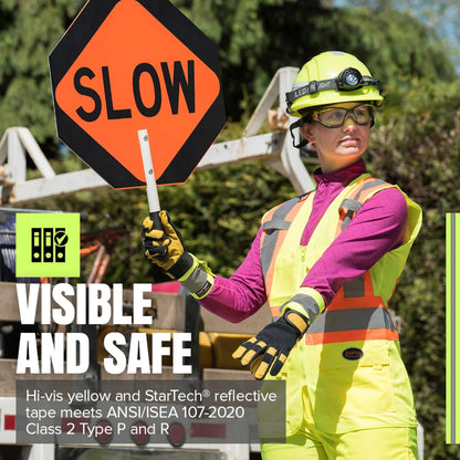 Pioneer Safety Vest for Women With Pockets - Hi-Vis Reflective Tape - For Construction