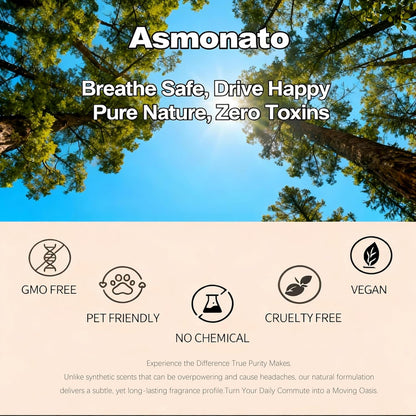 Car Air Freshener Wood Air Freshener for Visor Clip Long Lasting Car Odor Eliminator Scent Diffuser for Cabin 2 Metal Clips Variety 3 Pack(Grove-Open Air-Pine)