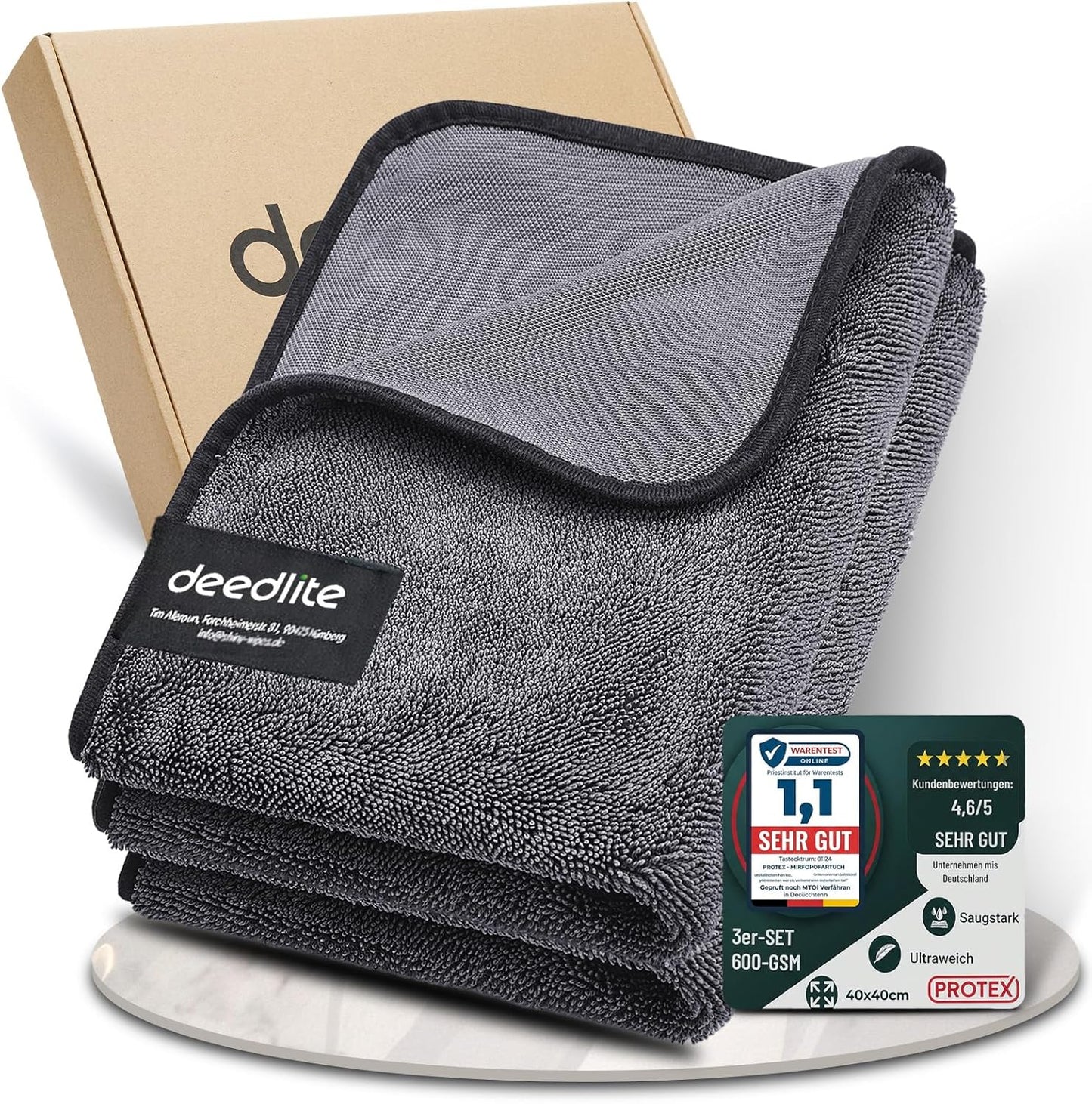 Deedlite Bath Wipes Shower Cleaning Cloths, Premium Car Drying Towel | Ultra Absorbent Twisted-Loop Design| Microfiber Towel for Car, Shower Cabin, Household