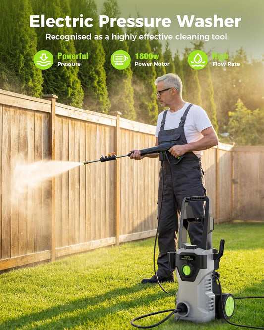 Pressure Washer, Power Washers 4800PSI 2.6GPM with 4 Quick Connect Nozzles, High Pressure Washer for Cars, Fences, Patios, Decks, Boats, Home Use