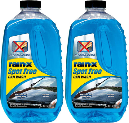 Rain-X 620073 - Car Wash Deep Cleaning, High Foam Soap Provides Spot Free Shine with No Towel Or Hand Drying Needed - Car soap for car cleaning and detailing 48 fl oz (Pack of 2)