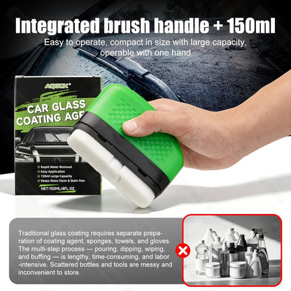 Automotive Glass Hydrophobic Coating Agent, Lotus Leaf Rainproof Effect, Invisible Windshield Protective Barrier for Improved Clarity & Rainy Season Driving Safety