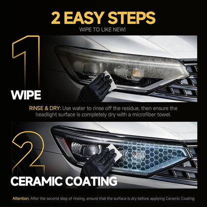 toretark Headlight Restoration Kit Wipes, 5-Min Fix, Restoring to Like-New Condition, Safe for OEM Lens, Headlight Restoration Wipes & Cleaning Wipes, Headlight Cleaner and Restorer Kit