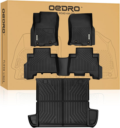 OEDRO Cargo Trunk Liner Fit for 2010-2017 Chevrolet Equinox L/LS/LT/LTZ/Premier& 10-17 GMC Terrain SL/SLE/SLT/Denali, All Weather Custom Fit Anti-Slip Cargo Mat, Black