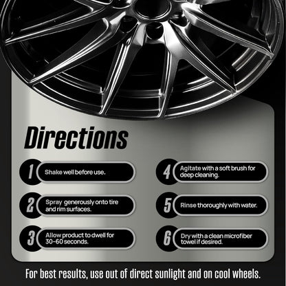 Magic Finish Wheel Cleaner (16 fl oz) – Premium Wheel Cleaner Spray for Brake Dust and Grime with Fast Cling Formula – Car Cleaning Supplies for Chrome, Alloy, Painted Wheels & Powder-Coated Finishes