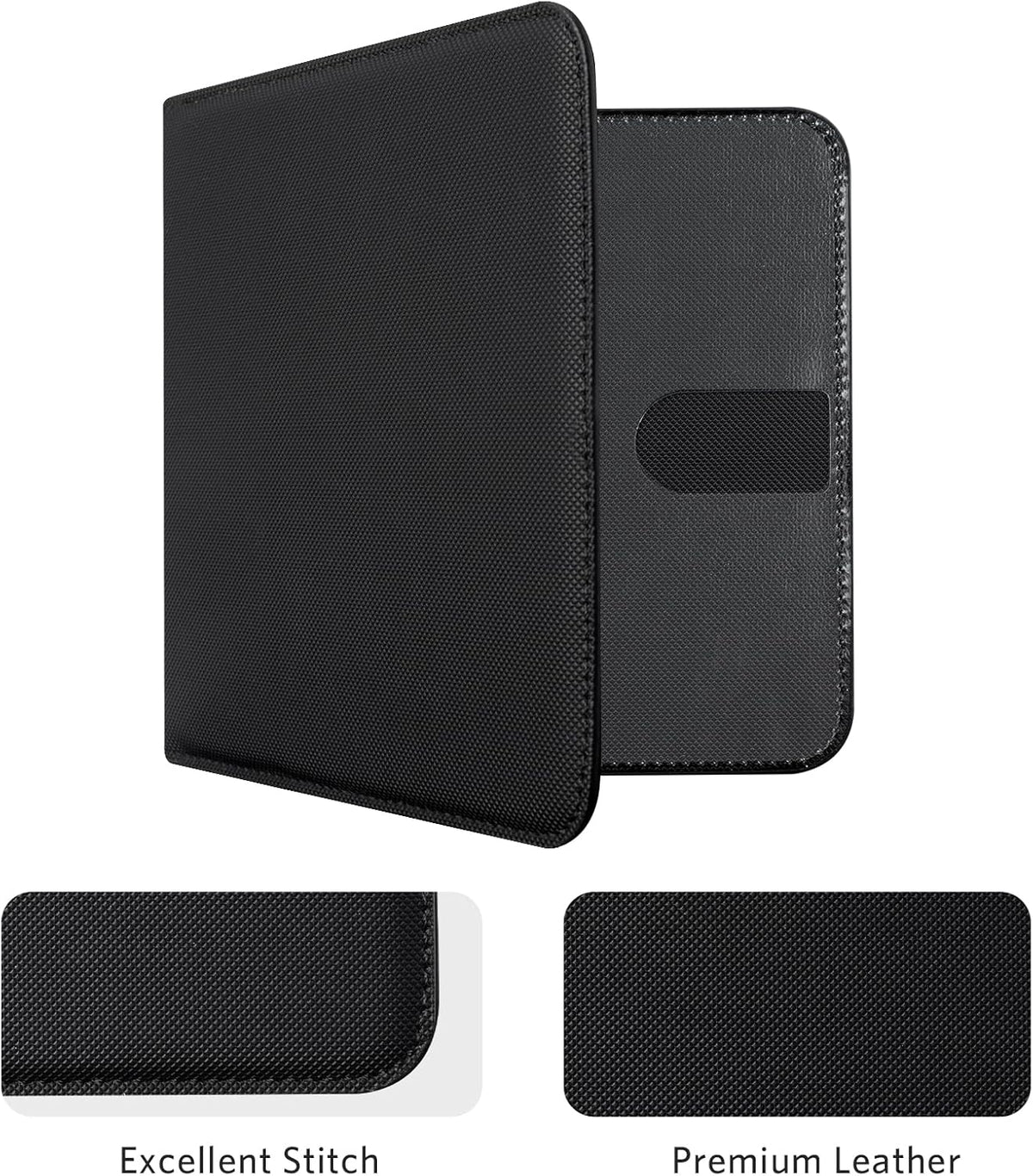 CoBak Car Registration and Insurance Holder - Men and Women Small Lightweight Vehicle Glove Box Car Organizer, Auto Truck Comparment Accessories Case for Essential Document, Driver License (Black)