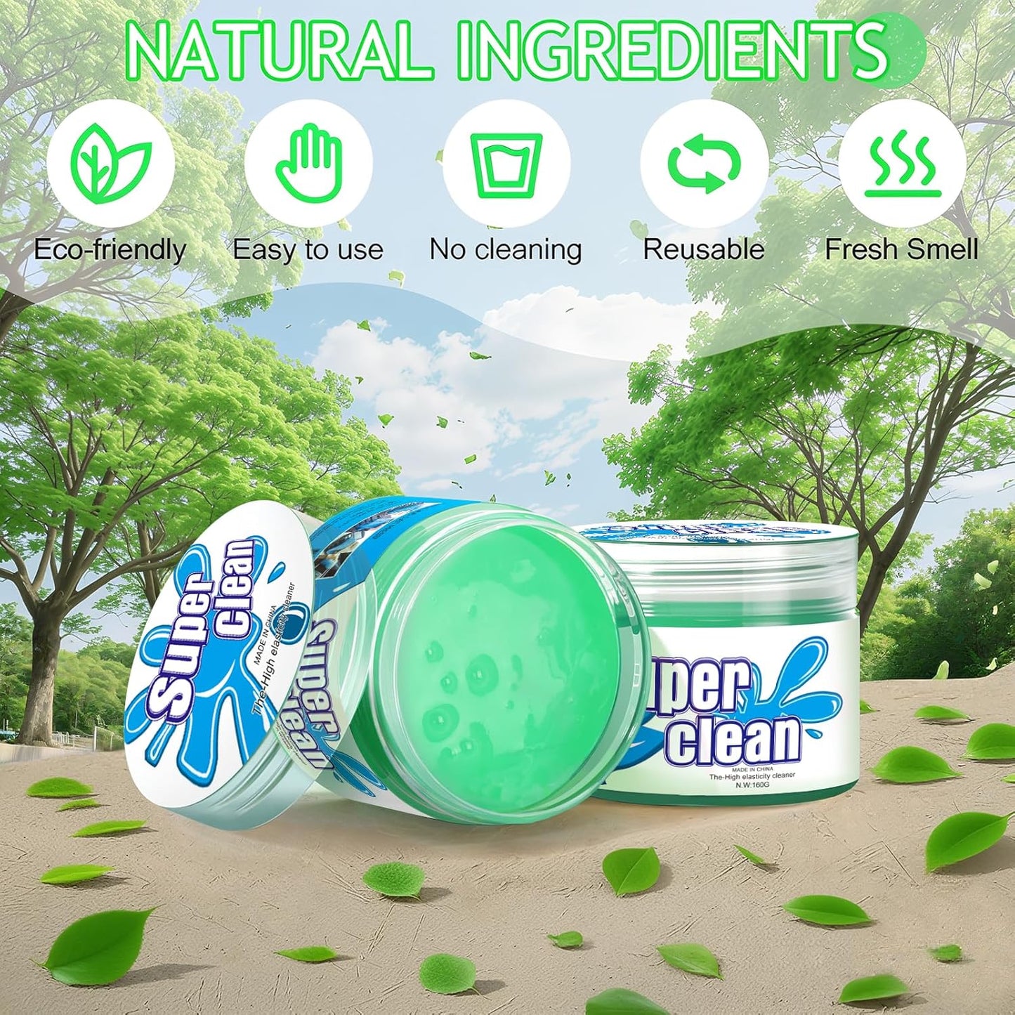 TeSabMi Car Cleaning Gel Car Cleaning Putty Car Putty Car Interior Cleaner Car Slime Car Detailing Kit Car Accessories Gifts for Dad Men Him Women Stocking Stuffers Pink