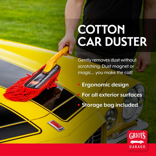 Griot's Garage Microfiber Mini Duster for Car Interior Cleaning and Detailing, Cleans Paint, Glass, Chrome, and Trim, Storage Bag Included, 11412