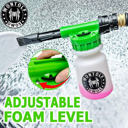 Wontolf Car Wash Foam Gun Foam Cannon Sprayer Kit with Car Wash Soap, Microfiber Car Wash Mitt, Storage Bag - Car Wash Kit - Snow Foam Blaster - Connects to Garden Hose - Car Accessories for Men