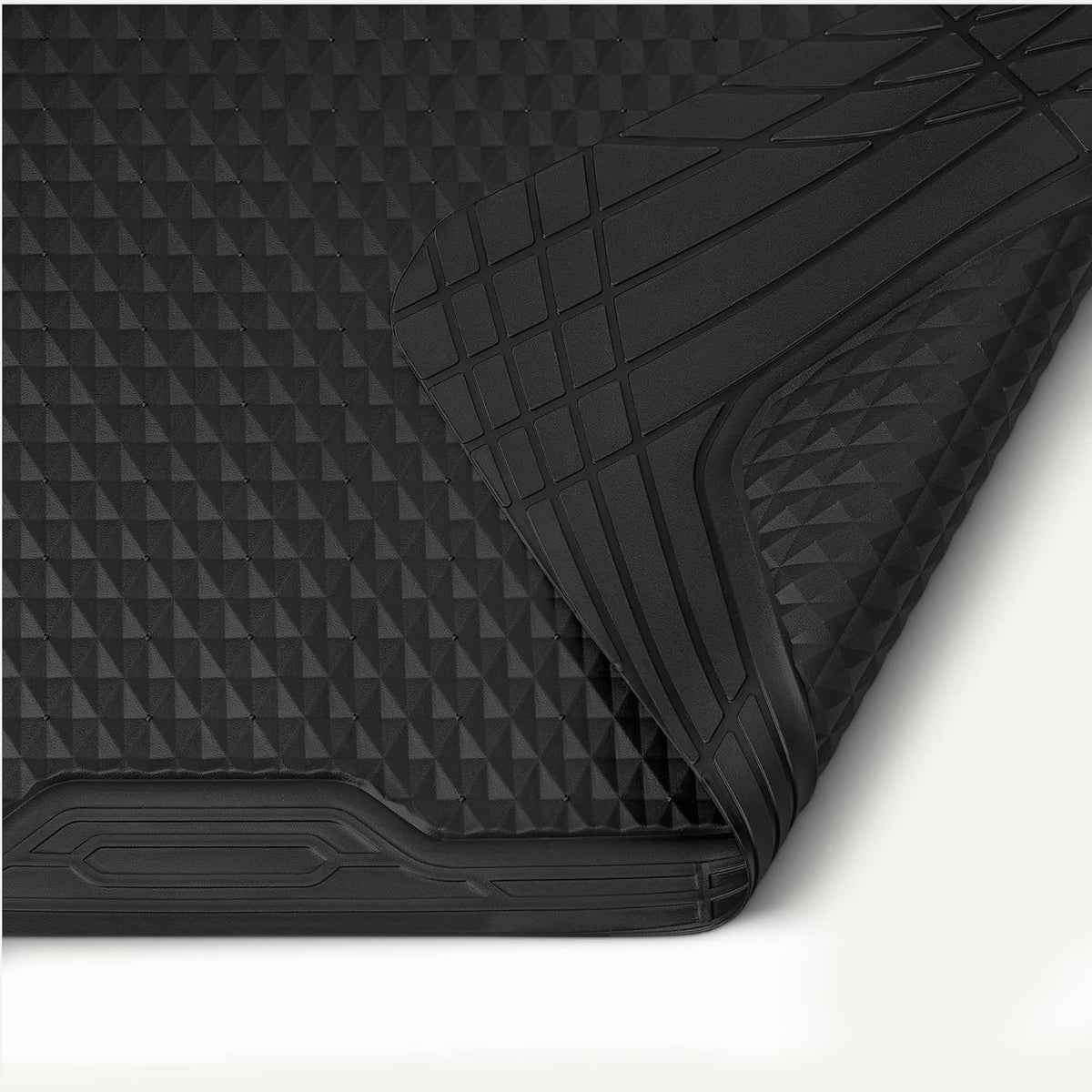 Amazon Basics Cargo Liner Floor Mat, All Weather Trunk Protection, Trimmable to Fit, Black