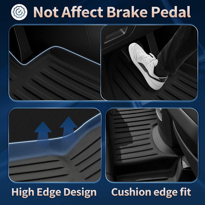 2026 Palisade Floor Mats Only Hybrid 7-Seat All Weather TPE Cargo Mat with Backrest Mat for Hyundai Palisade Accessories 2026 SEL/SEL Premium/Limited/Calligraphy