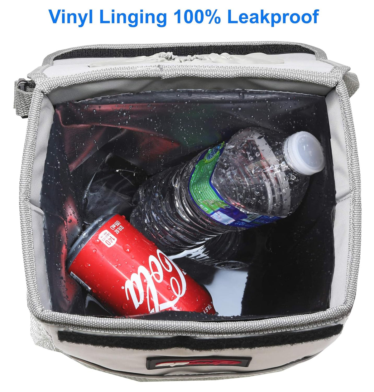 EPAuto Waterproof Car Trash Can with Lid and Storage Pockets, 2.5 Gallon, Black