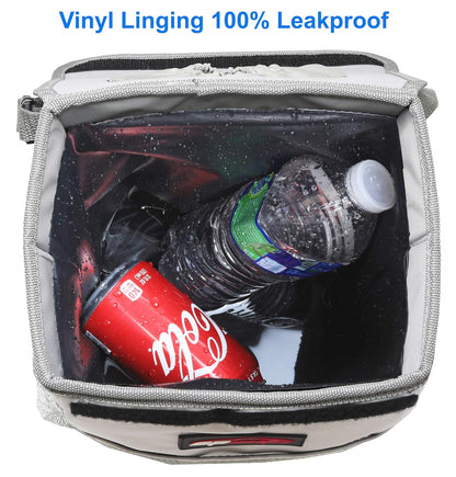 EPAuto Waterproof Car Trash Can with Lid and Storage Pockets, 2.5 Gallon, Black