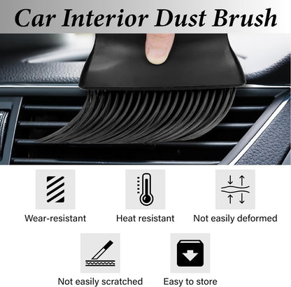 Car Interior Brush, Automotive Interior Dusting Brush, Car Interior Cleaning Brush, Bristles Detailing Brush Dusting for Car Interior, Dashboard, Air Conditioner Vents, Leather, Computer (Yellow)