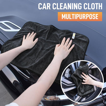 SINLAND Microfiber Car Drying Towels Ultra Absorbent,No Streaks,Scratches, or Water Spots,Wash Cleaning Auto Detailing Towels 380gsm 16inch x 24inch 6 Pack Grey