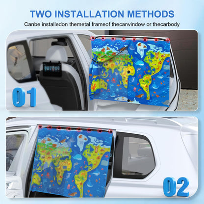 Car Window Shades, [Upgraded] 8 Strong Magnets Magnetic Side Window Sun Shade [2 Pack] - Dual Layer UV Ray Protection Car Sunshade for Baby, Kids & Pets - Universal Fit for SUV, Sedan & Trucks