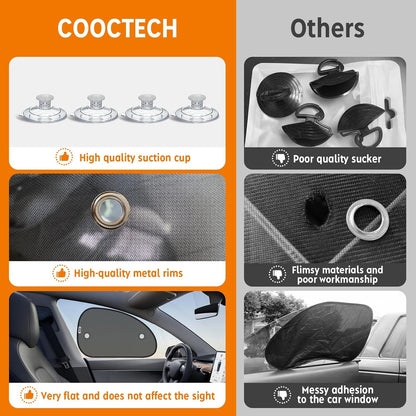 2026 New Upgrade Car Window Shades for Side Window 25"X15"(2 Pack),Car Window Shade for Baby Suction Cup,Sun Shade Side Window Can Blocks 99.98% UVR